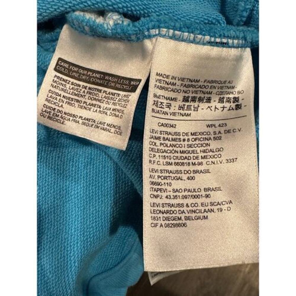 Levi's‎ Color Blocked Cinched Aqua Sweatshirt Size M - Picture 6 of 7